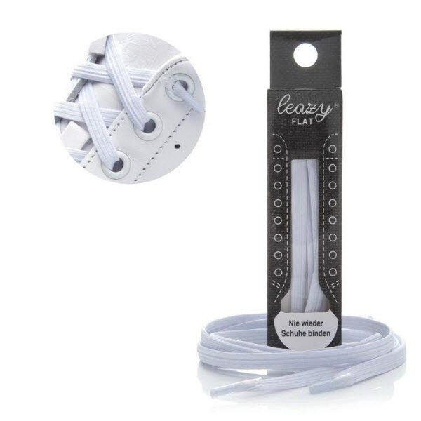 Leazy Gummi-Schuhband Weiss