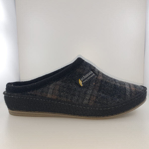 Schawos Pantoffel Warmfutter Schwarz