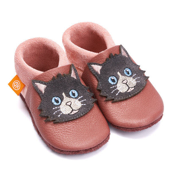 Orangenkinder Mia die Katze SOFT Hausschuh Rosa - Bild 1