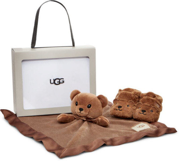 UGG Bixbee and Lovey Bear Stuffie Bixbee - Baby Bootie und Schmusedecke Chestnut