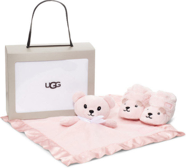 UGG Bixbee and Lovey Bear Stuffie Bixbee - Baby Bootie und Schmusedecke Rosa - Bild 1