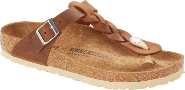 Birkenstock GIZEH BRAIDED Zehentrenner Pantoffel "Normal" Braun - Bild 1