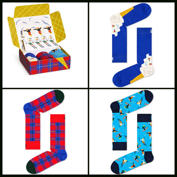 Happy Socks Downhill Socken Geschenksbox 3er-Pack Bunt - Bild 1