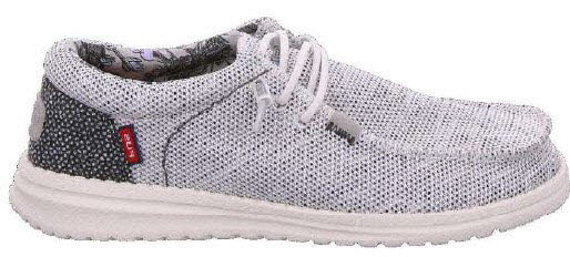 Leinenschuh Grau