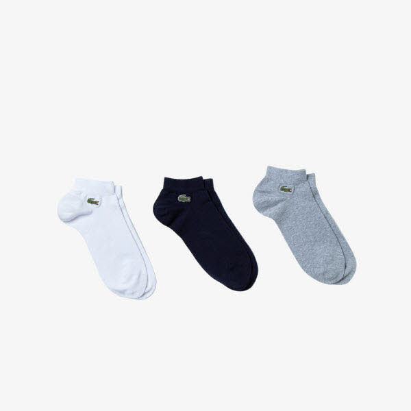Lacoste 3-Pack Short Monochrome Socks Sneakersocken 3-Pack Blau