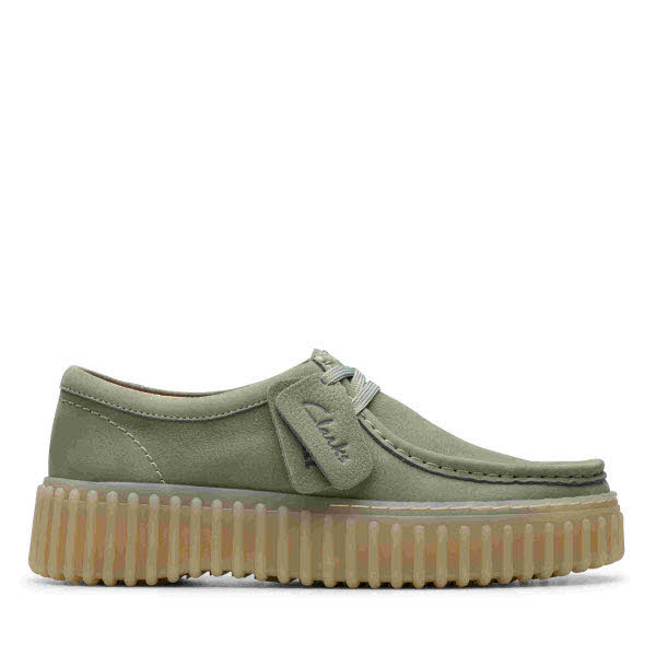 Clarks Torhill Bee Schnürschuh Grün
