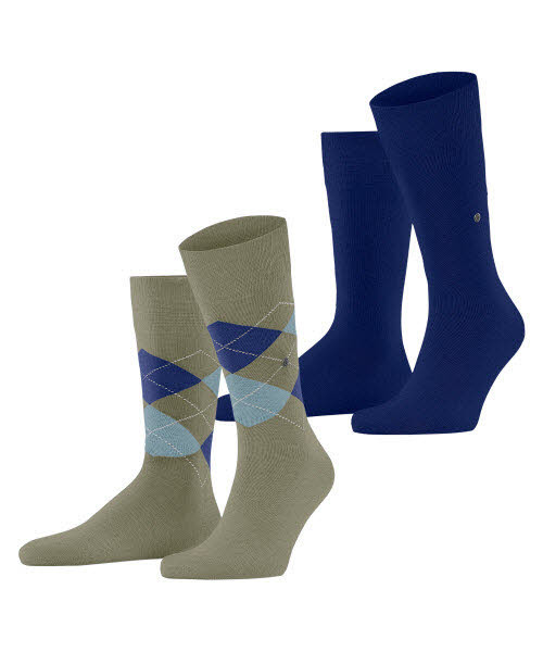 Burlington Socken 2-Pack Oliv - Bild 1