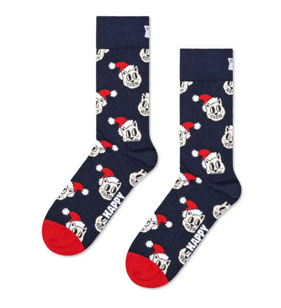 Happy Socks Holiday Cat Socken Blau