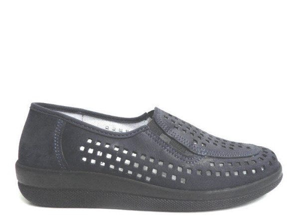 Aco Komfortslipper gelocht Blau