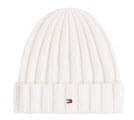 Tommy Hilfiger SMALL FLAG BEANIE Mütze Weiss