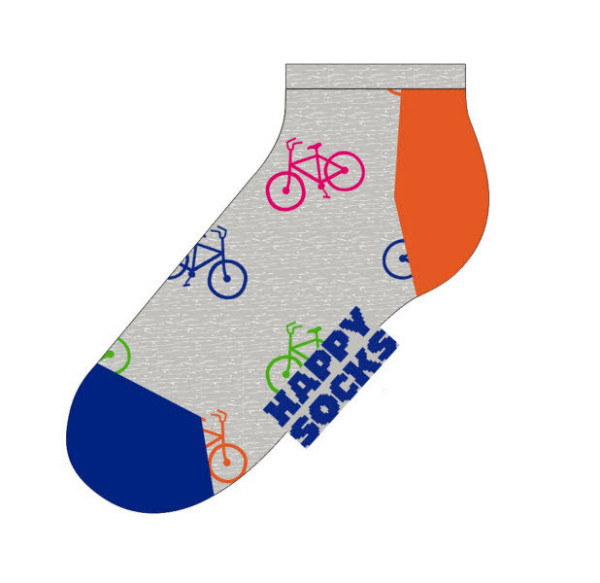 Happy Socks Bike Sneakersocken Grau