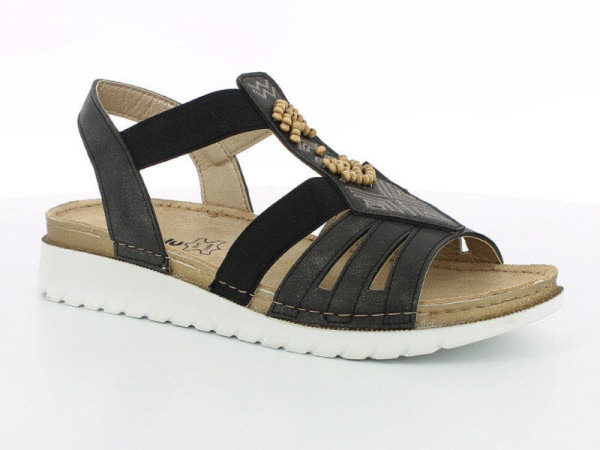 Spirale Sandale Schwarz