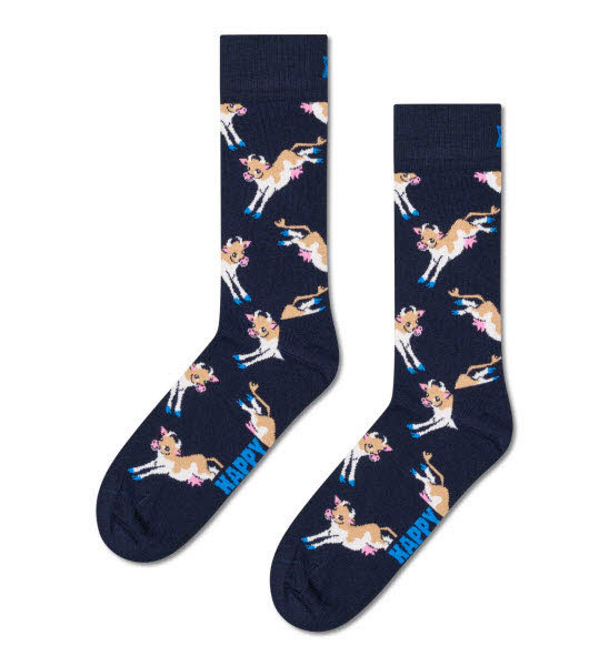 Happy Socks Cow Socken Blau - Bild 1