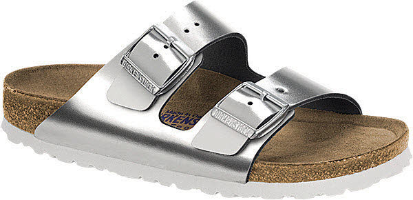 Birkenstock ARIZONA SFB Pantoffel "Normal" Silber - Bild 1