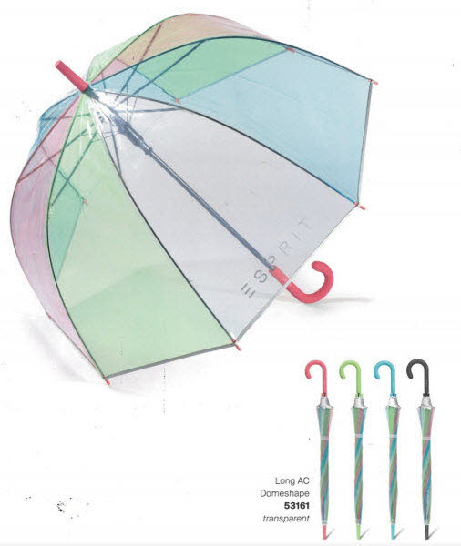 Esprit Transparent Rainbow Regenschirm Transparent