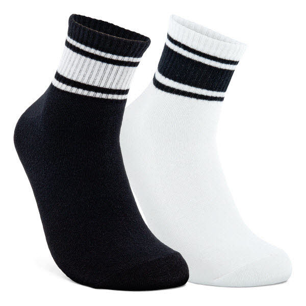 Ecco Retro Sport Low Cut 2-Pack Socken 2-Pack Schwarz