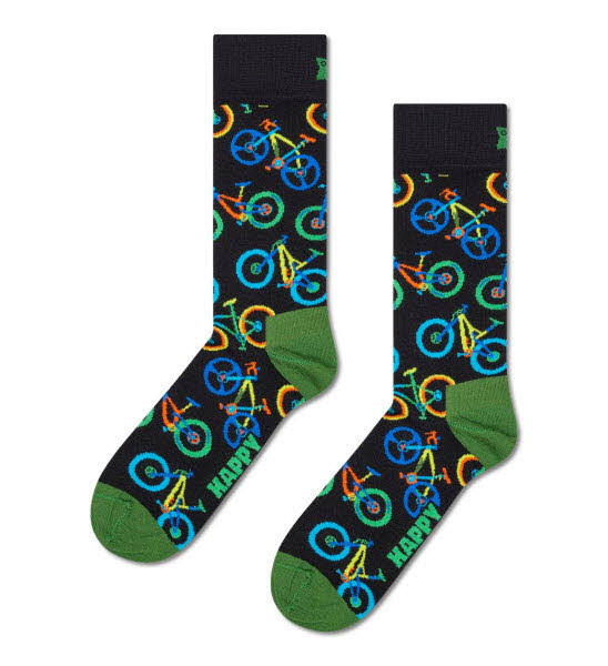 Happy Socks Mountain Bike Socken Schwarz - Bild 1