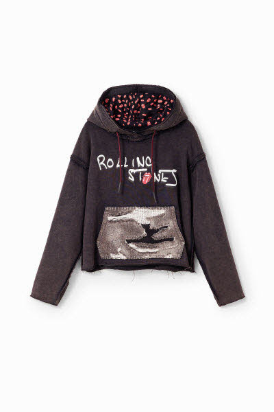Desigual Sweatshirt "Rolling Stones" Schwarz