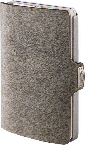 I-Clip Soft Touch Slim Wallet, Leder Oliv