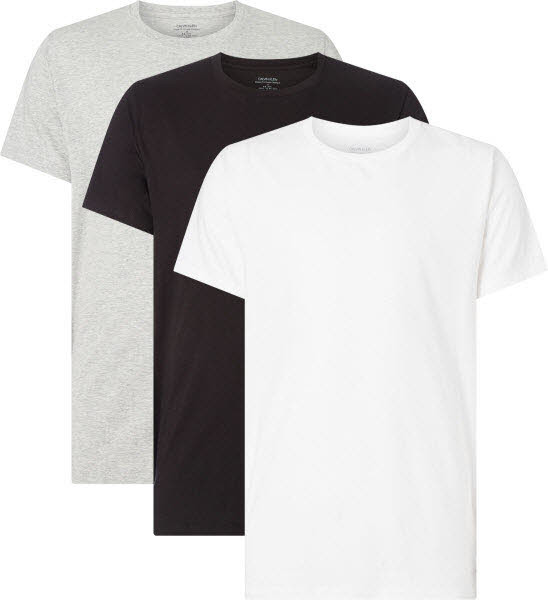 Calvin Klein S/S Crew Neck Shirt 3er Pack Div. Farben