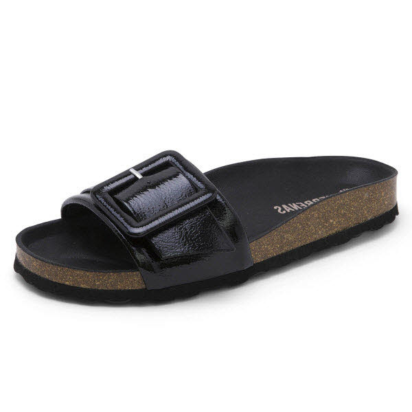 Verbenas Pantoffel Schwarz