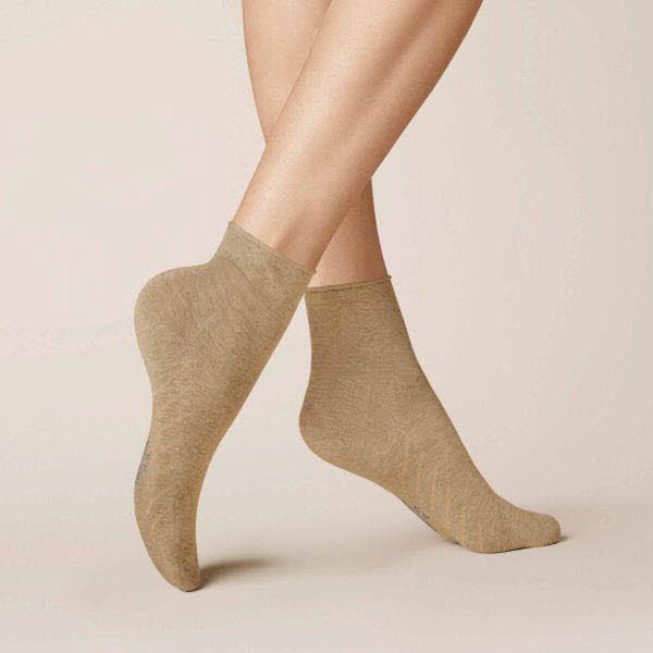 Kunert Socken mit Rollrand Beige - Bild 1