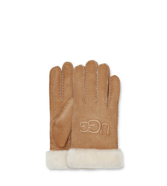 UGG Fingerhandschuhe Lammfell Braun - Bild 1