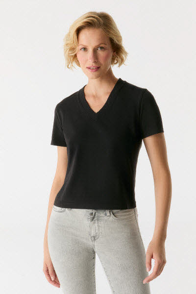 C.O.J. Denim T-Shirt Schwarz - Bild 1