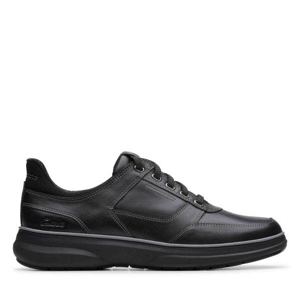 Clarks M Mullan Easy Wide Schnürschuh Schwarz