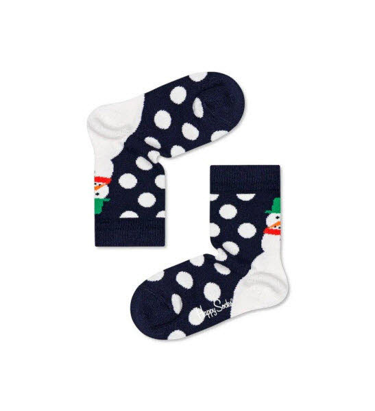 Happy Socks Jumbo Snowman Socken Blau