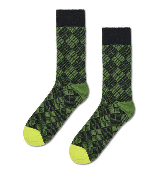 Happy Socks Mini Argyle Jaquard Socken Grün - Bild 1