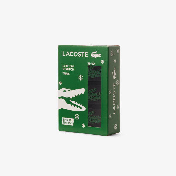 Lacoste Boxershorts 3-Pack Schwarz - Bild 1