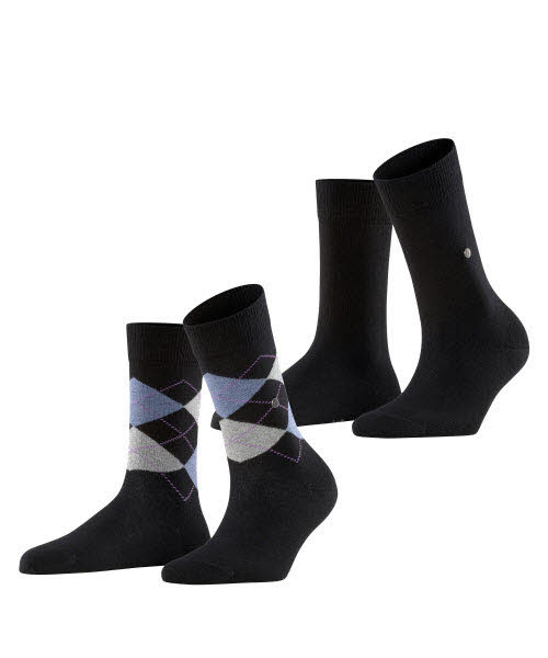 Burlington Socken 2-Pack Schwarz - Bild 1