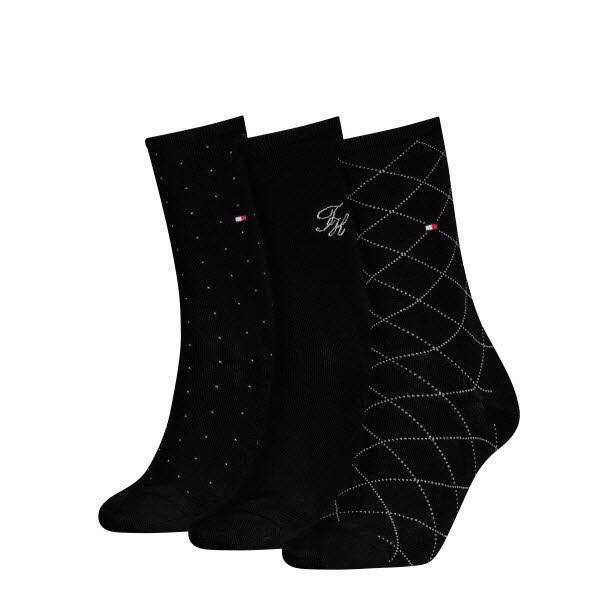 Tommy Hilfiger Socken 3-Pack Schwarz - Bild 1