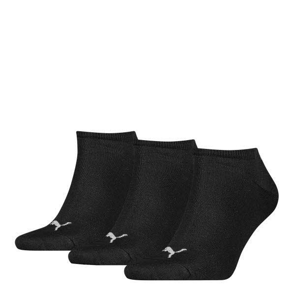 Puma Unisex Sneaker Plain Sneakersocken 3-Pack Schwarz