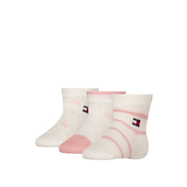 Tommy Hilfiger Newborn Geschenksbox Socken 3-Pack Rosa - Bild 1