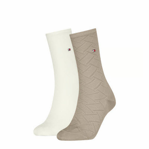 Tommy Hilfiger Socken 2-Pack Beige - Bild 1