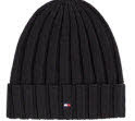 Tommy Hilfiger SMALL FLAG BEANIE Mütze Schwarz