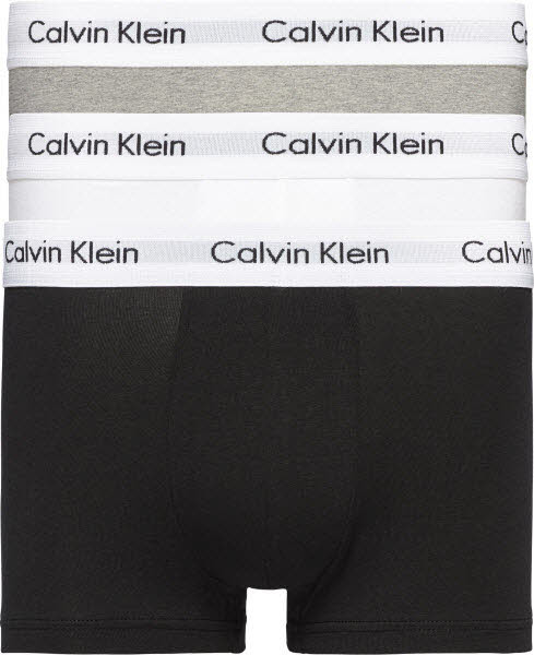 Calvin Klein Low Rise Trunk, 3-Pack Schwarz