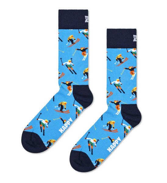 Happy Socks Skiing Socken Blau