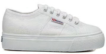 Superga 2740-PLATFORM Leinenschnürer Weiss - Bild 1