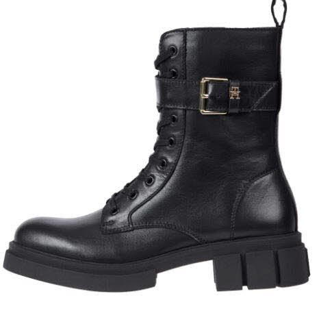 Tommy Hilfiger COOL FEMININE BIKERBOOT Schnürboot Schwarz