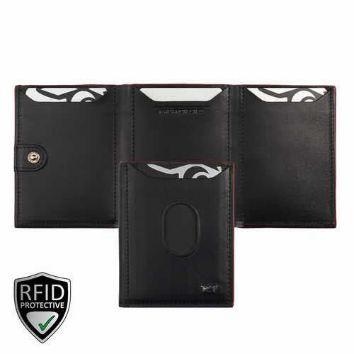 RICCARDO FERDUCCI Cardcase, RFID Leder Schwarz/Rot - Bild 1