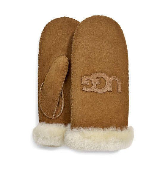 UGG W Sheepskin Embroider Mitten Fäustlinge Lammfell Braun - Bild 1