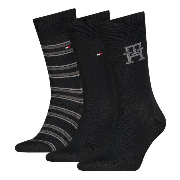 Tommy Hilfiger Socken 3-Pack Schwarz - Bild 1