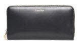 Calvin Klein CK PULLER LARGE ZIP AROUND Geldbörse Schwarz