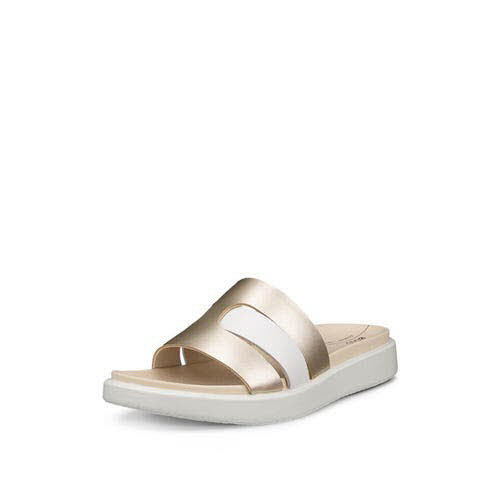 Ecco Flowt Pantoffel Gold - Bild 1