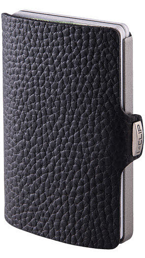 I-Clip Slim Wallet, Leder Schwarz
