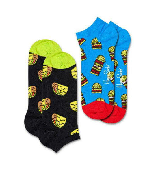 Happy Socks Sneakersocke 2-Pack Schwarz