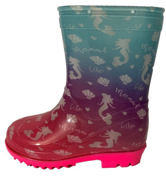 Con Way Meerjungfrau Gummistiefel Pink